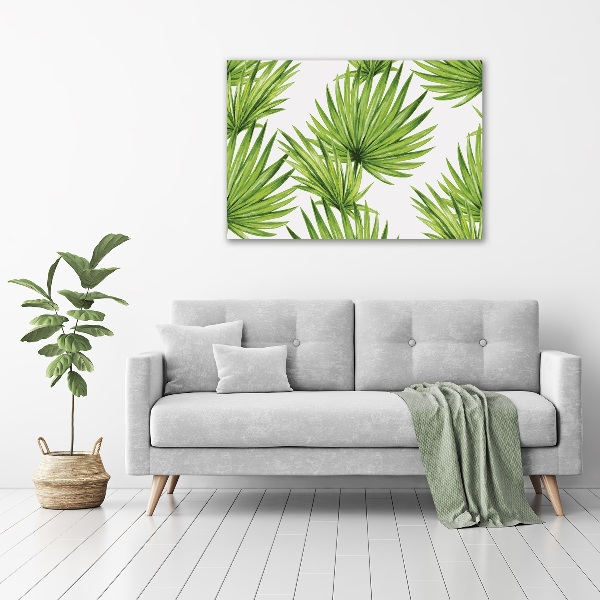 Quadro vetro Foglie tropicali