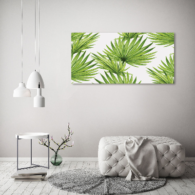 Quadro vetro Foglie tropicali