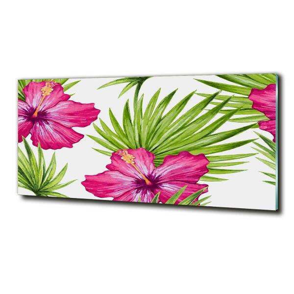 Quadro in vetro Fiori hawaiani