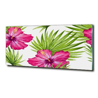 Quadro in vetro Fiori hawaiani