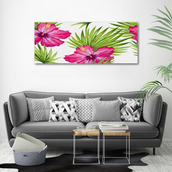 Quadro in vetro Fiori hawaiani