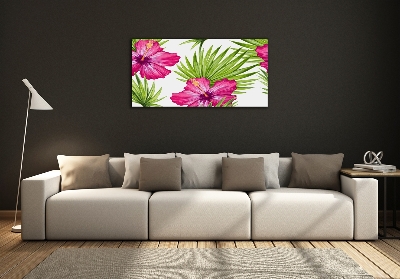 Quadro in vetro Fiori hawaiani