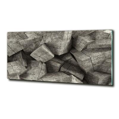 Quadro in verde Cubi di cemento