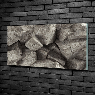 Quadro in verde Cubi di cemento