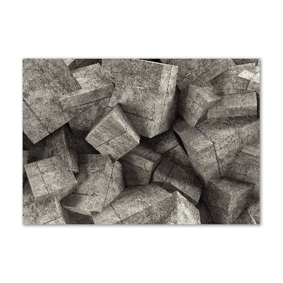 Quadro in verde Cubi di cemento