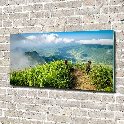 Quadro su vetro Sentiero verso la cima