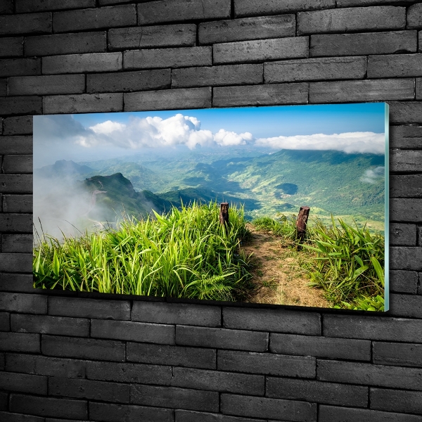 Quadro su vetro Sentiero verso la cima