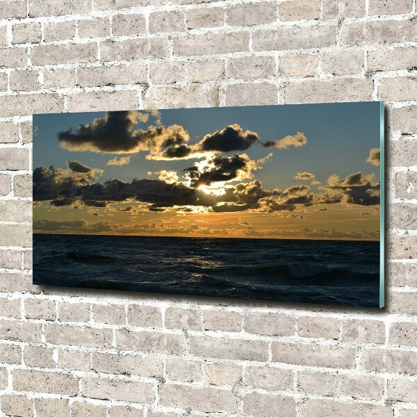 Quadro vetro Tramonto sul mare