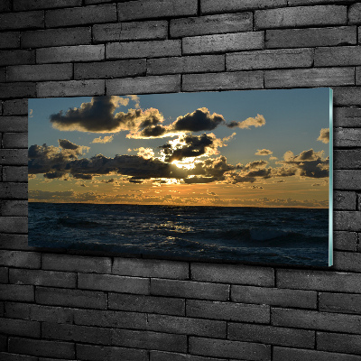 Quadro vetro Tramonto sul mare
