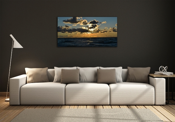 Quadro vetro Tramonto sul mare