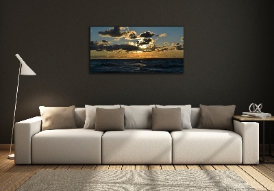 Quadro vetro Tramonto sul mare