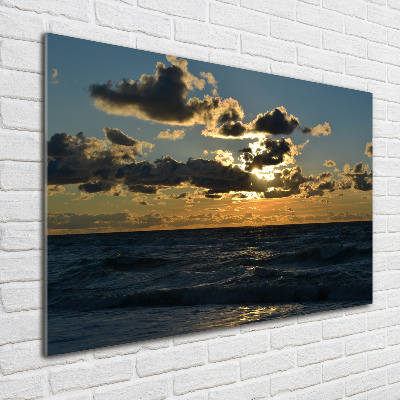 Quadro vetro Tramonto sul mare