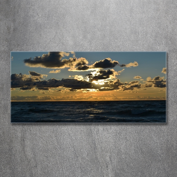Quadro vetro Tramonto sul mare