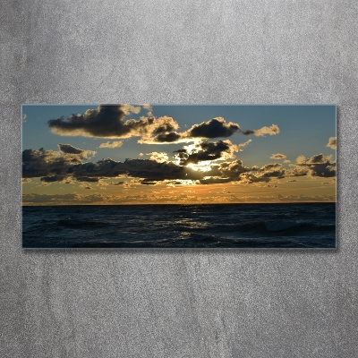 Quadro vetro Tramonto sul mare