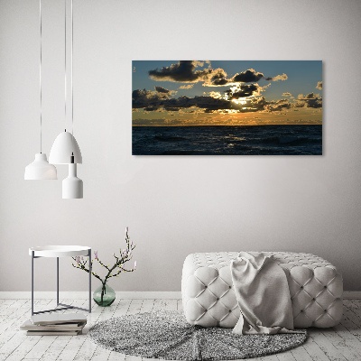 Quadro vetro Tramonto sul mare