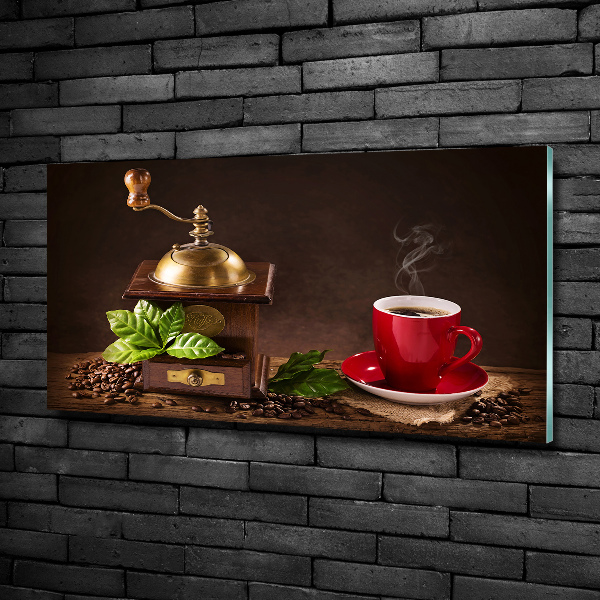 Quadro vetro Caffè e macinacaffè