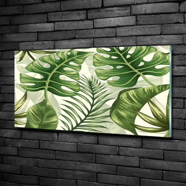 Quadro in verde Foglie tropicali