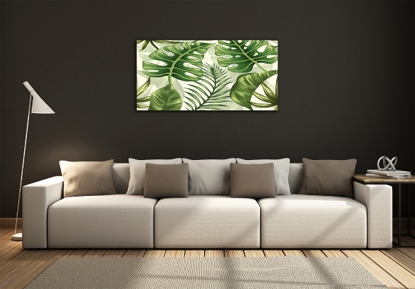 Quadro in verde Foglie tropicali