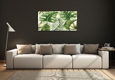 Quadro in verde Foglie tropicali