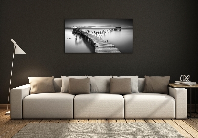 Quadro su vetro Molo in legno