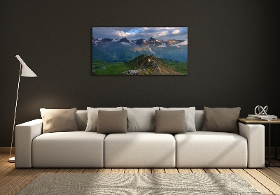 Quadro vetro Cime montuose