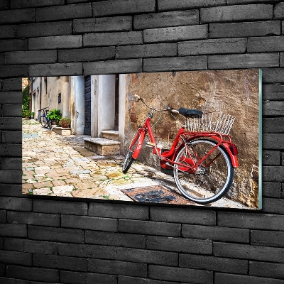 Quadro su vetro Bicicletta rossa
