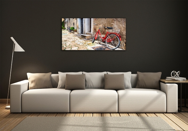 Quadro su vetro Bicicletta rossa