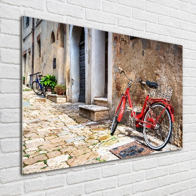 Quadro su vetro Bicicletta rossa