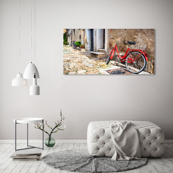 Quadro su vetro Bicicletta rossa