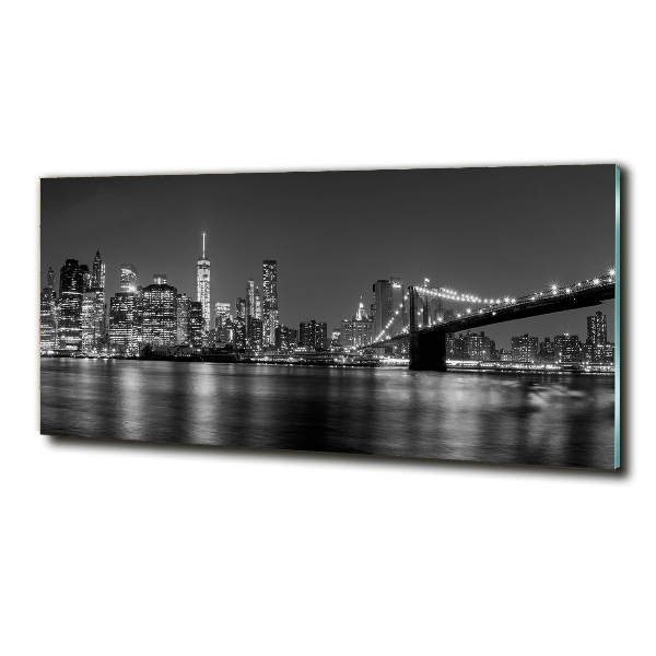 Quadro vetro Manhattan di notte