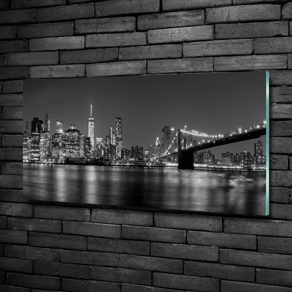 Quadro vetro Manhattan di notte