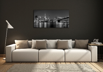 Quadro vetro Manhattan di notte