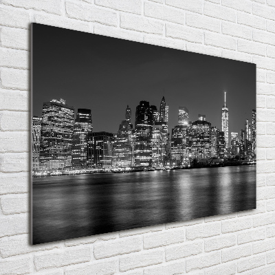 Quadro vetro Manhattan di notte