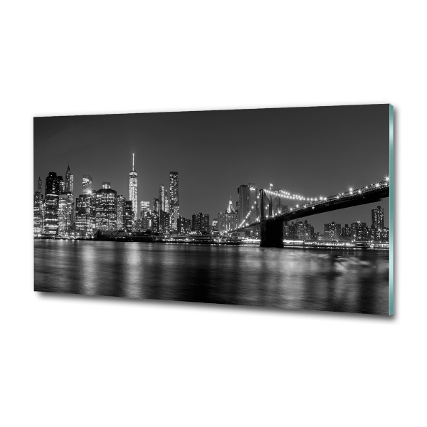 Quadro vetro Manhattan di notte