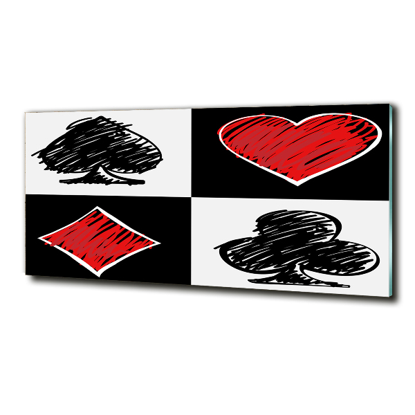 Quadro in verde Semi delle carte