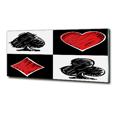 Quadro in verde Semi delle carte