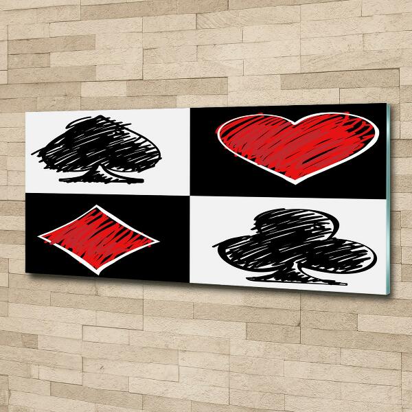 Quadro in verde Semi delle carte