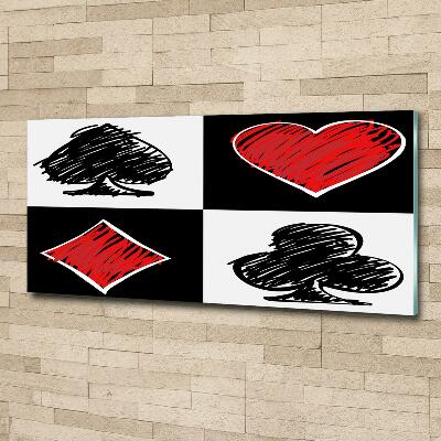 Quadro in verde Semi delle carte