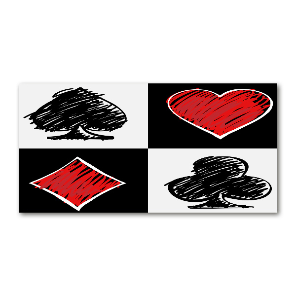 Quadro in verde Semi delle carte