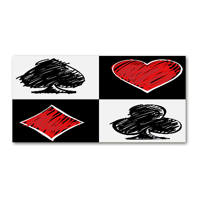 Quadro in verde Semi delle carte