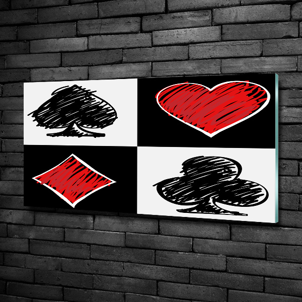 Quadro in verde Semi delle carte