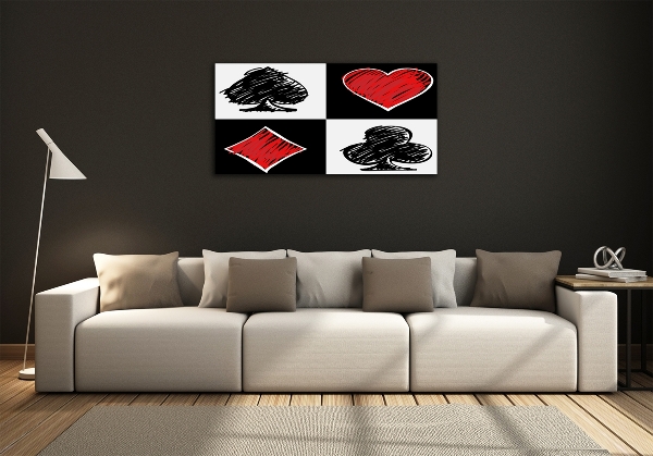 Quadro in verde Semi delle carte