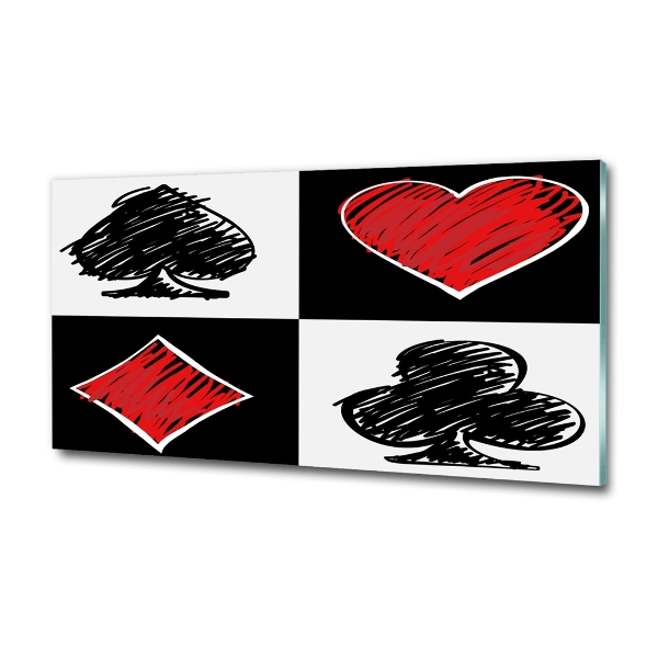 Quadro in verde Semi delle carte