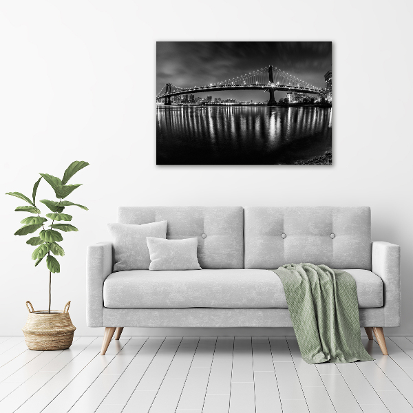 Quadro in verde Manhattan di notte