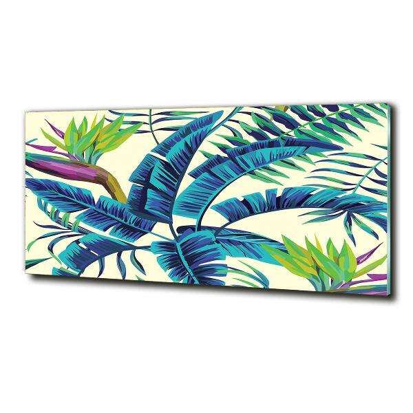 Quadro vetro Foglie tropicali