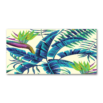 Quadro vetro Foglie tropicali