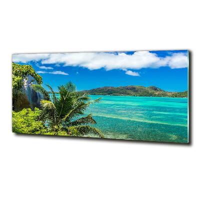 Quadro su vetro Costa delle Seychelles