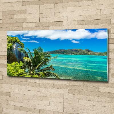 Quadro su vetro Costa delle Seychelles
