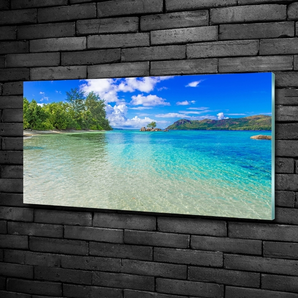 Quadro vetro Spiaggia delle Seychelles
