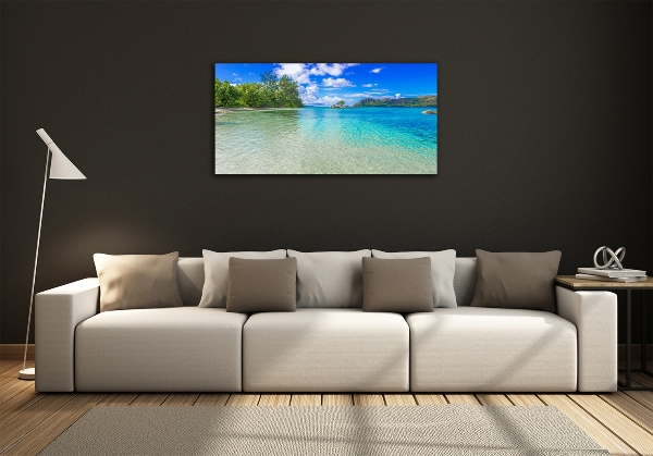 Quadro vetro Spiaggia delle Seychelles